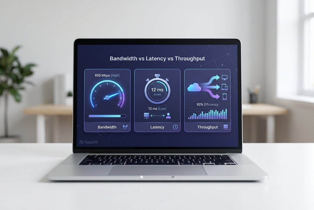 Bandwidth vs Latency vs Throughput: Differences, Measurement, and Troubleshooting Network Performance