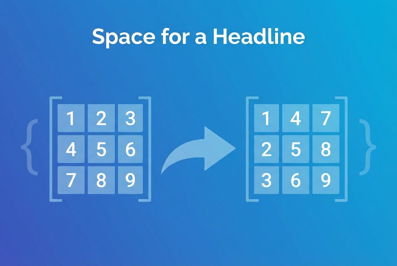 NumPy Matrix transpose() - Transpose of an Array in Python