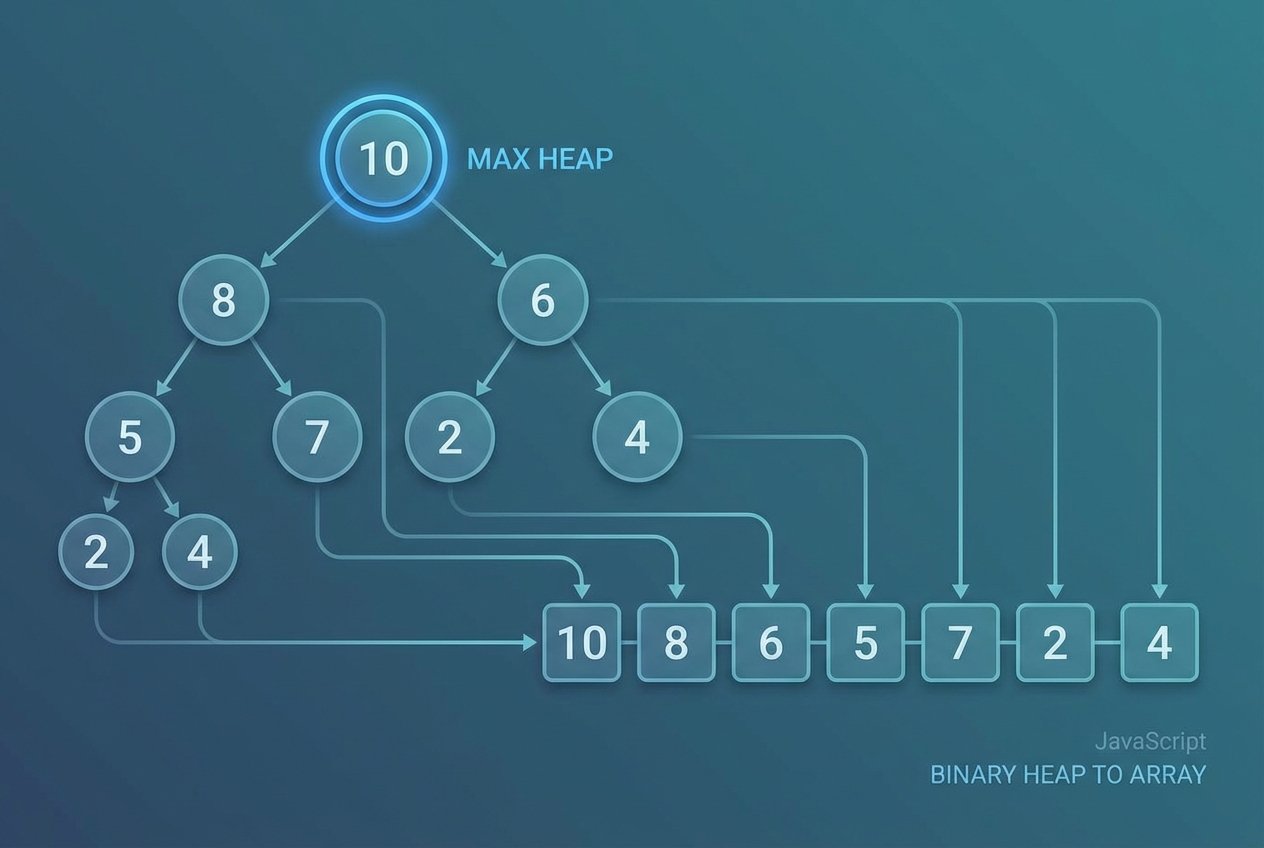 Binary Heaps and Priority Queues via JavaScript