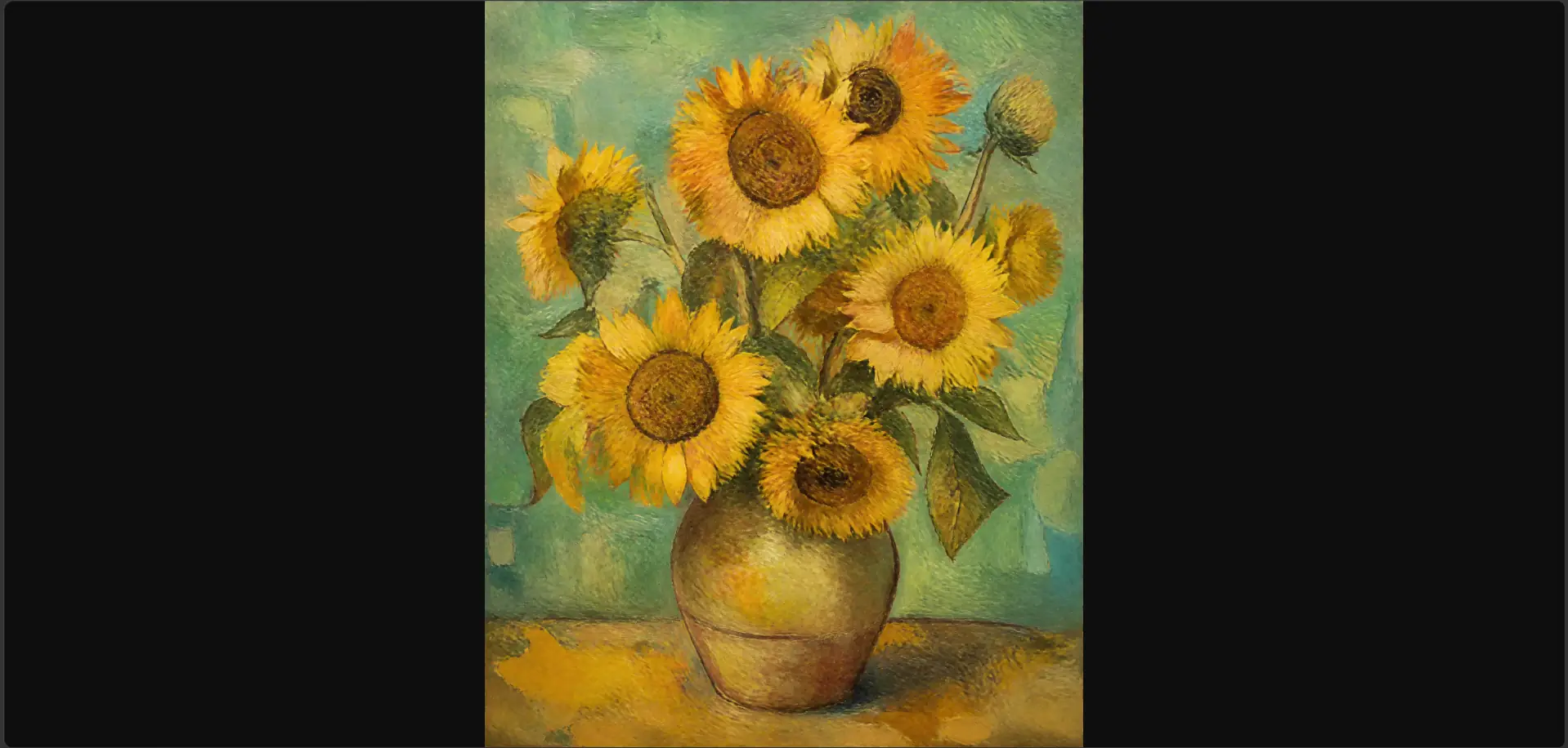 Sunflowers in a Vase Classic Wall Art | Golden Yellow Printable Digital Download | Post-Impressionist Floral Home Decor Print
